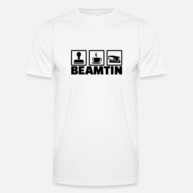 Beamtin - Männer Funktions-T-Shirt - Weiß