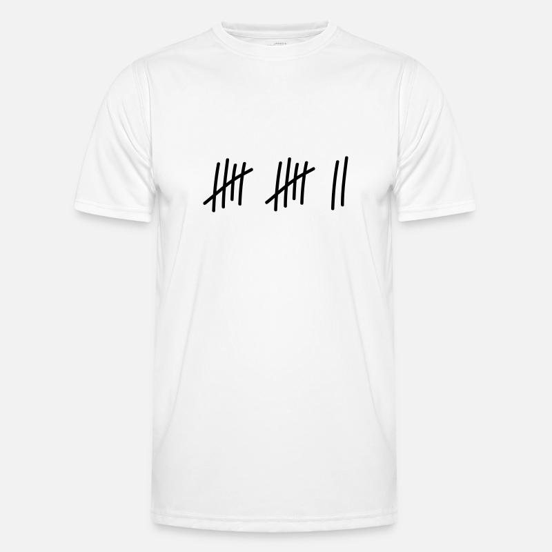 12 Striche // 12 Mal // Geburtstag // Geschenk - Männer Funktions-T-Shirt - Weiß