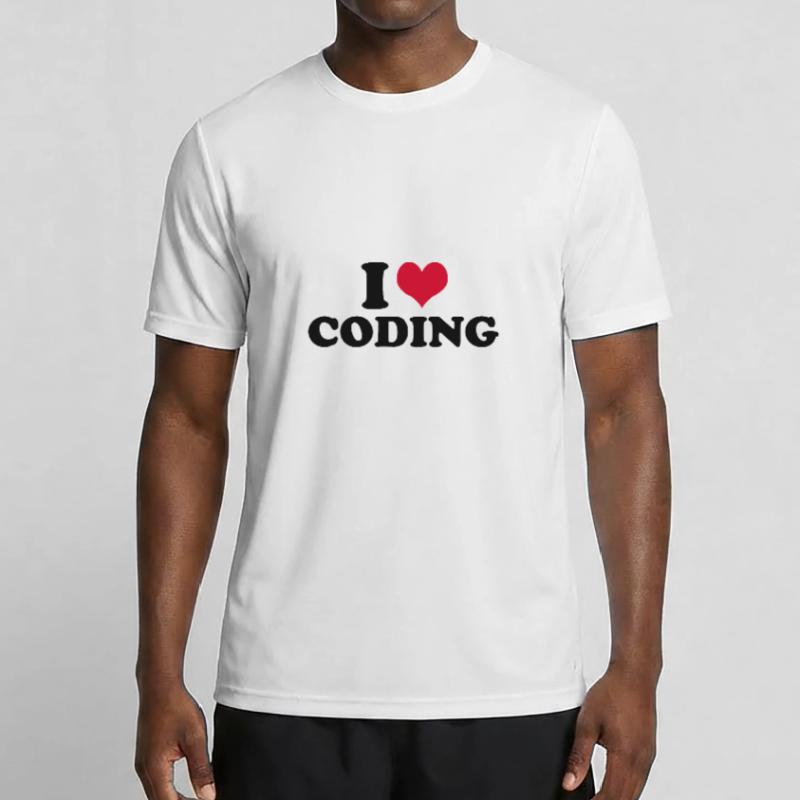 I Love Coding Software Entwickler Informatiker Männer Funktions-T-Shirt