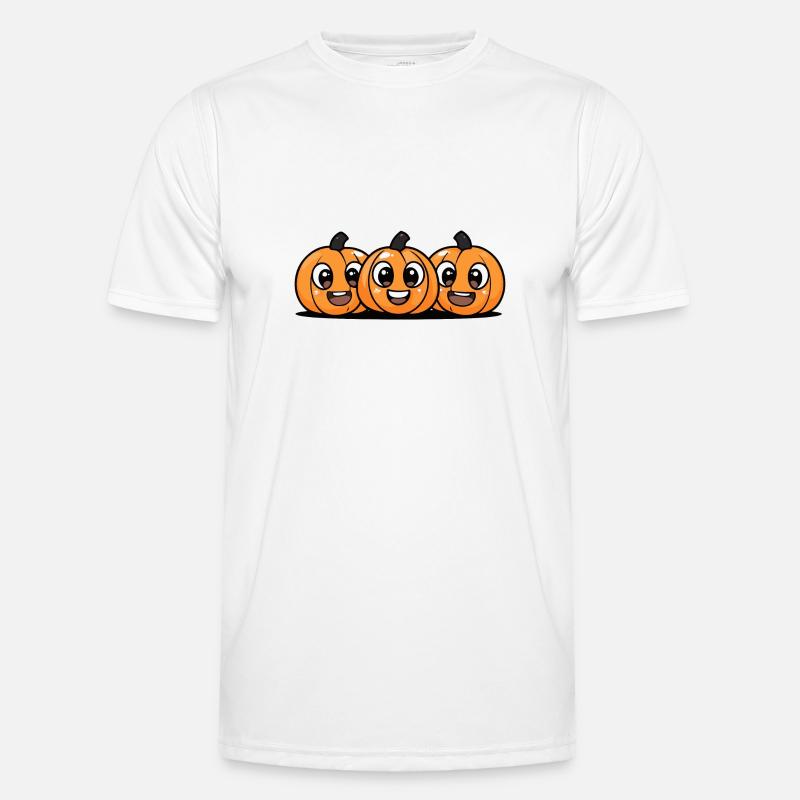 Pumpkin Halloween Cute Comic - Men's Functional T-Shirt - white