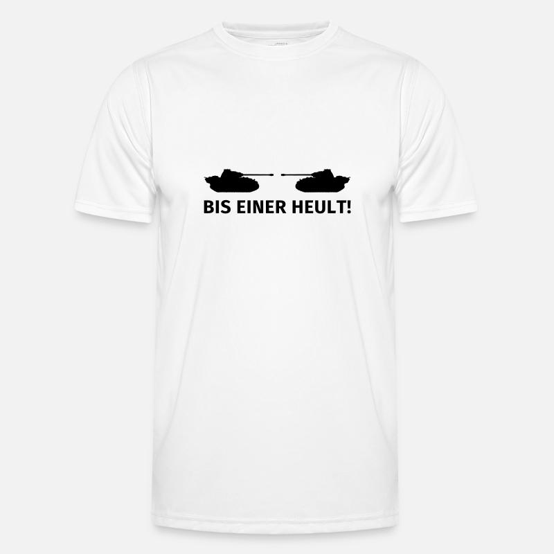 Bis einer heult - Männer Funktions-T-Shirt - Weiß