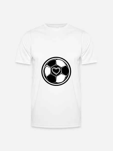 Soccer Symbol Heart Team - Men's Functional T-Shirt - white