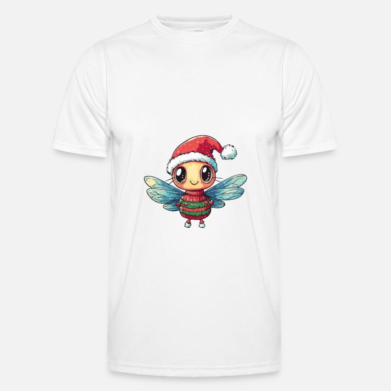 Libelle Weihnachten Comic Männer Funktions-T-Shirt