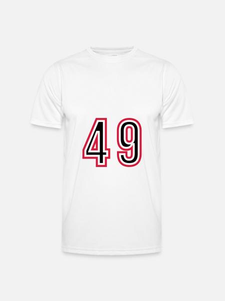 49 Número Años Jersey - Camiseta funcional para hombres - blanco