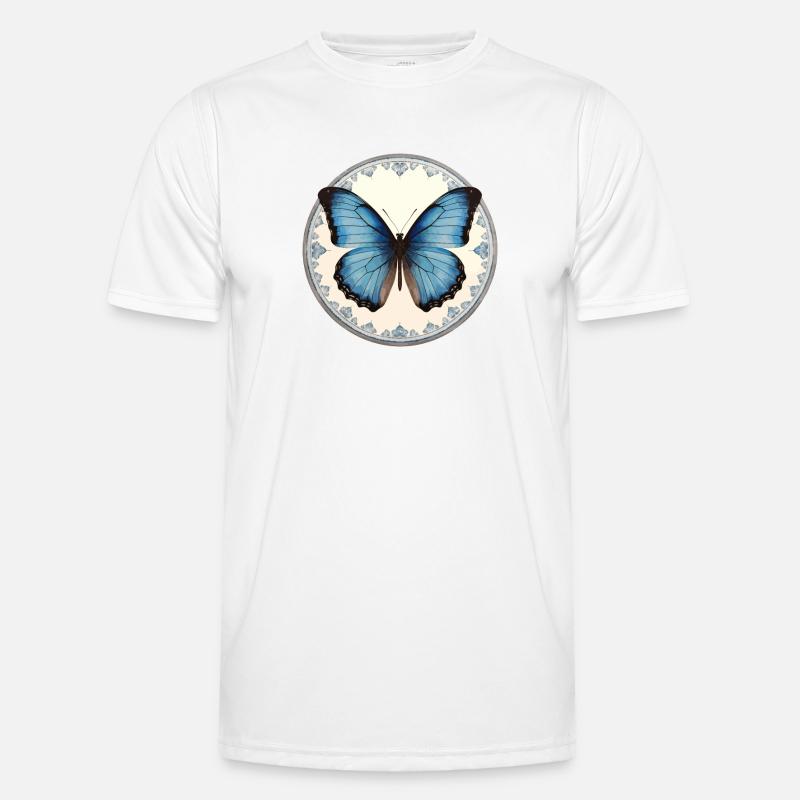 Morpho Papillon Bleu T-shirt sport Homme