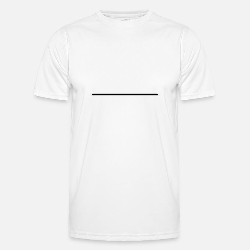 Math symbol - straight line - Men's Functional T-Shirt - white
