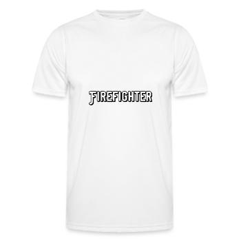 Firefighter - Men's Functional T-Shirt - white - Front - AI Model Male 178 dark (178cm)