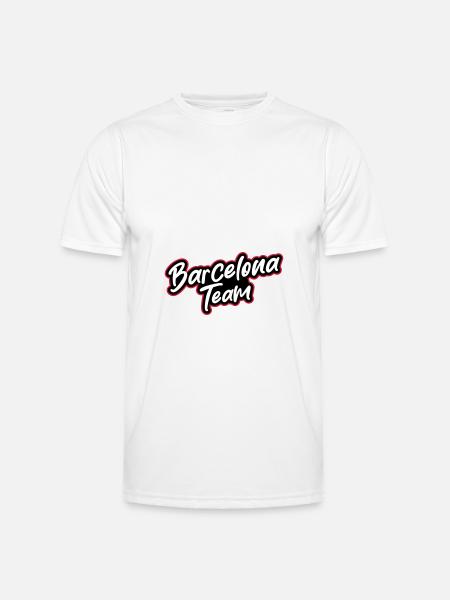 Barcelona Team - Männer Funktions-T-Shirt - Weiß