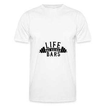 Leben hinter Gittern - Männer Funktions-T-Shirt - Weiß - Vorne - AI Model Male 178 dark (178cm)