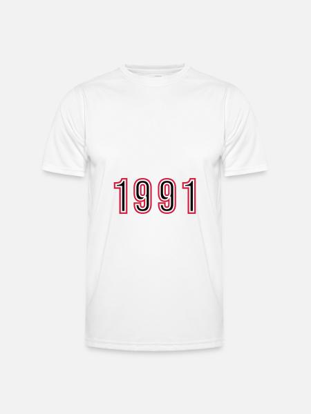 1991 Year Number - Men's Functional T-Shirt - white