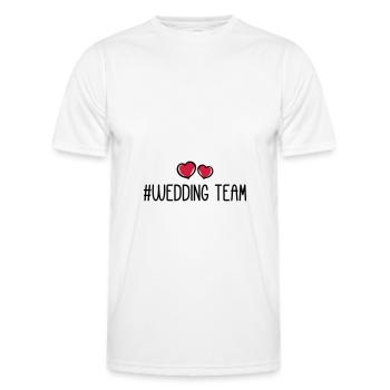 Wedding Team Heart - Men's Functional T-Shirt - white - Front - AI Model Male 178 dark (178cm)