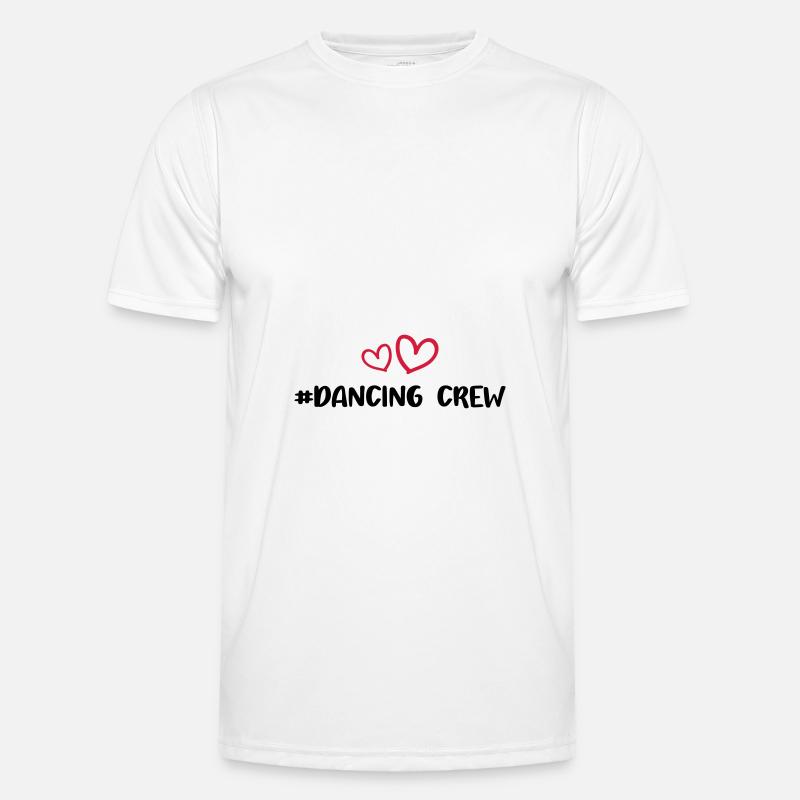 dancing crew herz - Männer Funktions-T-Shirt - Weiß