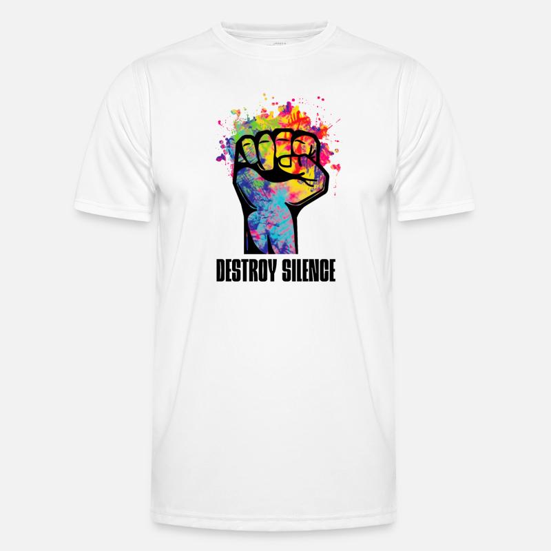 destroy silence Männer Funktions-T-Shirt