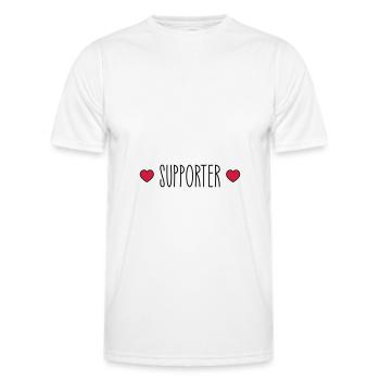 Supporter Herz - Männer Funktions-T-Shirt - Weiß - Vorne - AI Model Male 178 dark (178cm)
