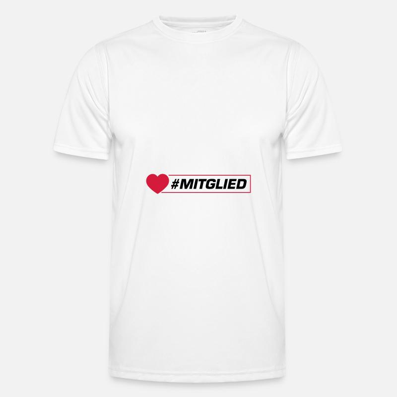 Mitglied Herz Männer Funktions-T-Shirt