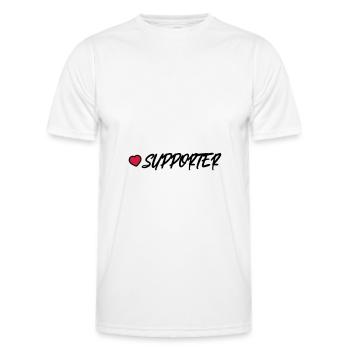 Supporter Herz - Männer Funktions-T-Shirt - Weiß - Vorne - AI Model Male 178 dark (178cm)