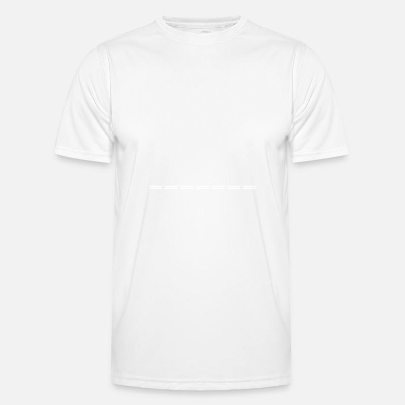 Line dashed - Men's Functional T-Shirt - white