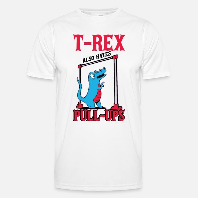 T-Rex Pull-Ups - Men's Functional T-Shirt - white