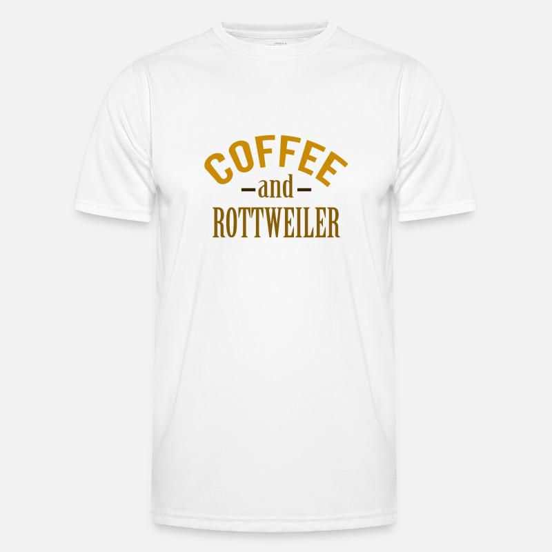 Coffe and Rottweilers Men's Functional T-Shirt