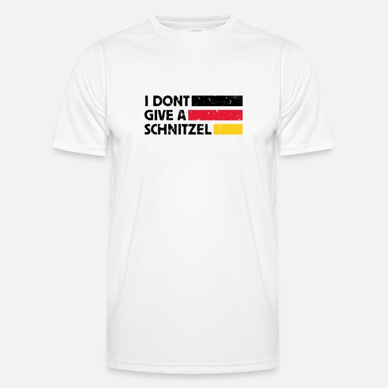 I DONT GIVE A SCHNITZEL SPRUCH Männer Funktions-T-Shirt