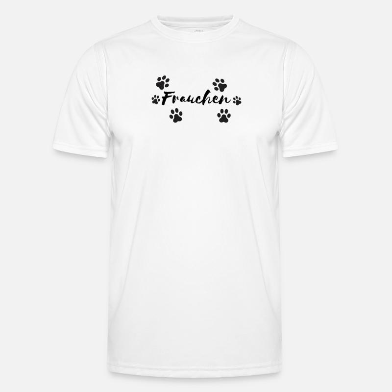 Frauchen Hundehalter Partnerdesign - Männer Funktions-T-Shirt - Weiß