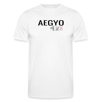 K Pop Aegyo - Men's Functional T-Shirt - white - Front - AI Model Male 178 dark (178cm)
