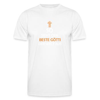Bester Götti der Welt Firmgötti Taufgötti Geschenk - Männer Funktions-T-Shirt - Weiß - Vorne - AI Model Male 178 dark (178cm)