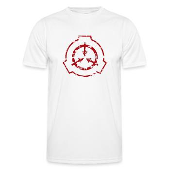 SCP Red Symbol - Men's Functional T-Shirt - white - Front - AI Model Male 178 dark (178cm)