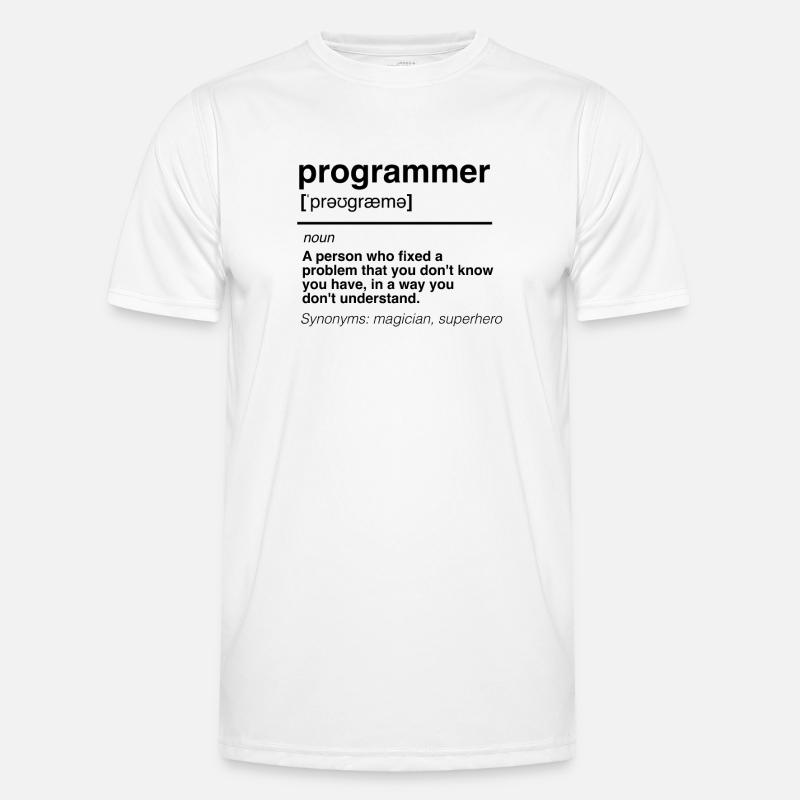 Funny software developer engineer programmer - Men's Functional T-Shirt - white