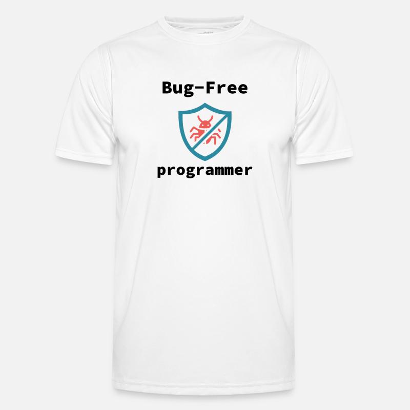 Bug-Free Programmer, Bug-Free Programming - Männer Funktions-T-Shirt - Weiß