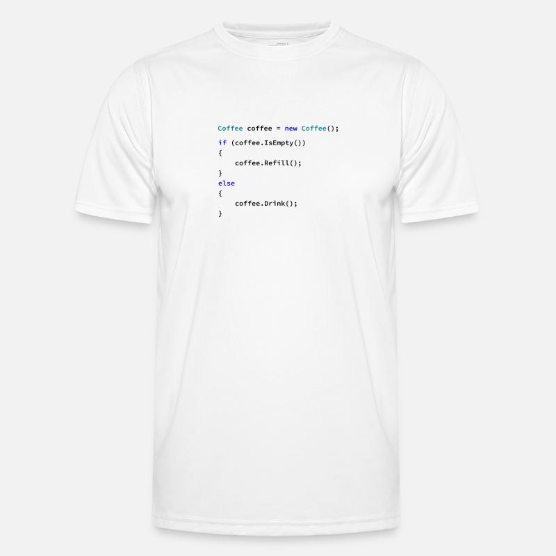 Coffee, When coffee empty refill, otherwise drink Men's Functional T-Shirt