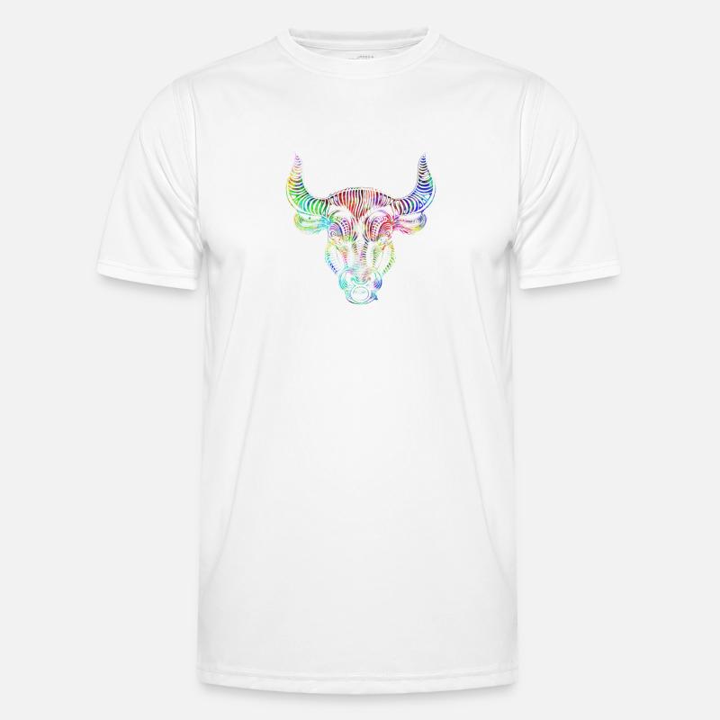 Psychedelisches Sternzeichen Stier Männer Funktions-T-Shirt