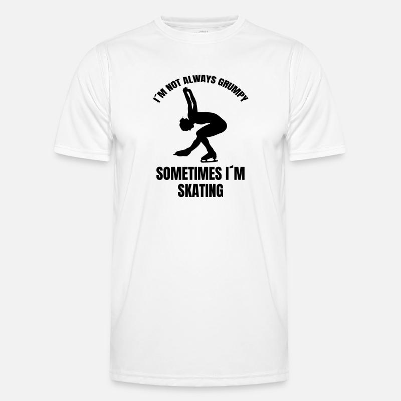 Schlittschuh Eislauf Eiskunstlauf Eiskunstlaufen Männer Funktions-T-Shirt