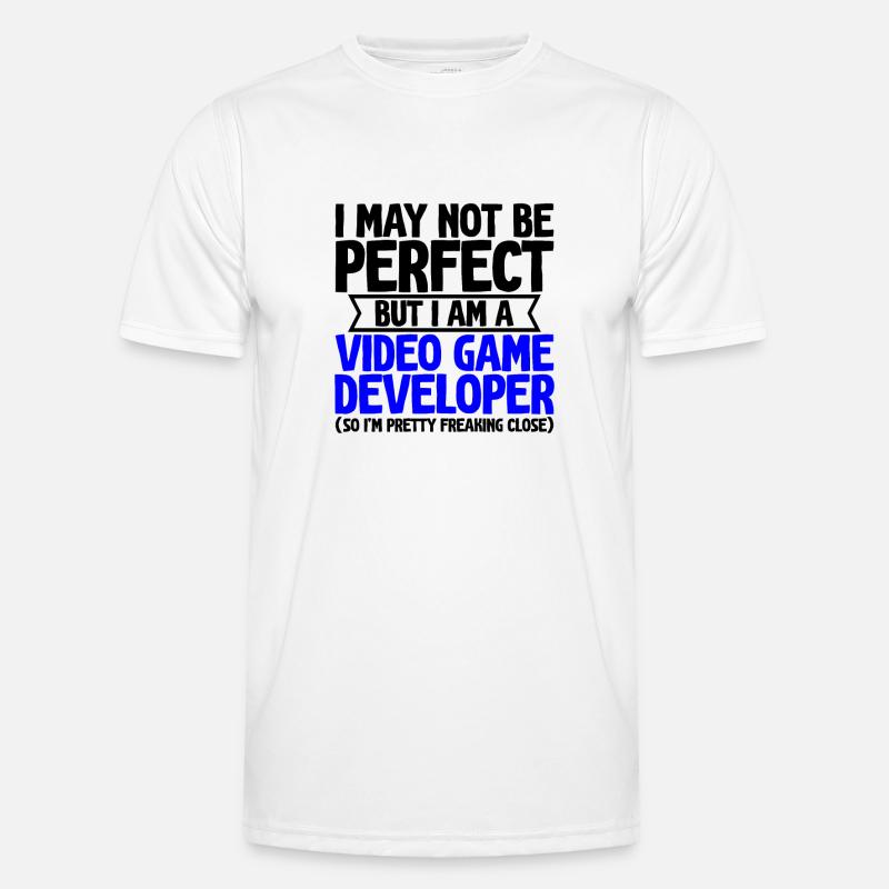 Not Be Perfect But I Am A Video Game Developer 2 Männer Funktions-T-Shirt