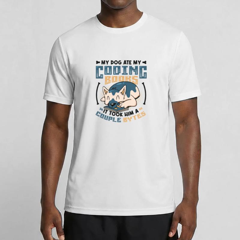 Hund Bytes Code Computer Scherz Programmierung Männer Funktions-T-Shirt