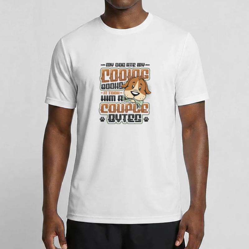 Dog Bytes Code Programmation de blagues informatiques T-shirt sport Homme