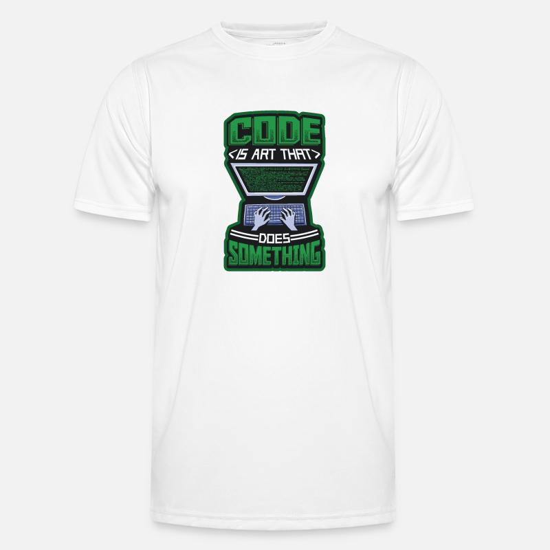 Le code est un art qui fait quelque chose de programmation T-shirt sport Homme