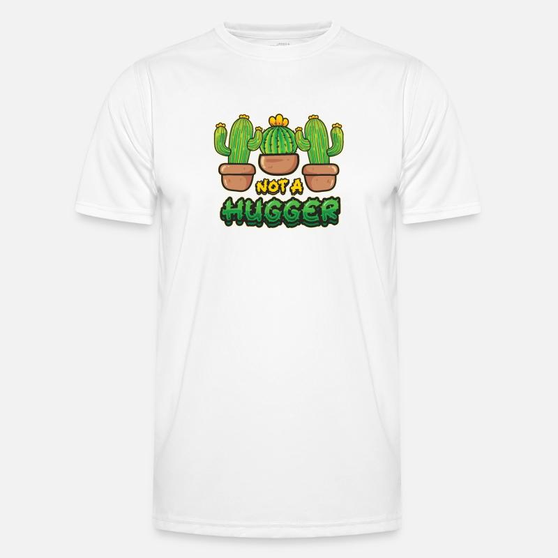 No hugging cactus - Men's Functional T-Shirt - white