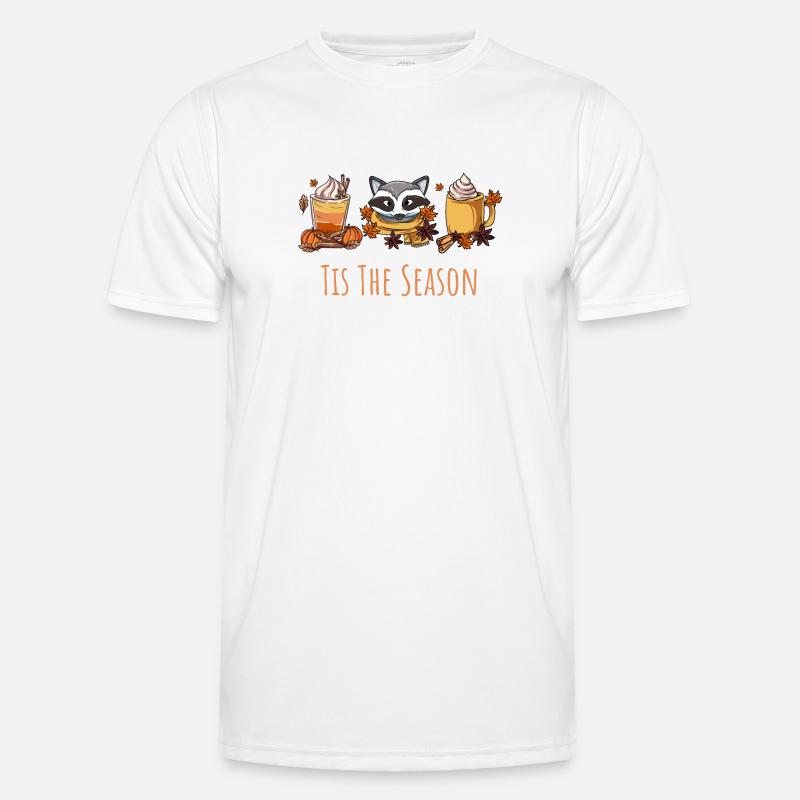 Latte Kaffee Waschbär Männer Funktions-T-Shirt