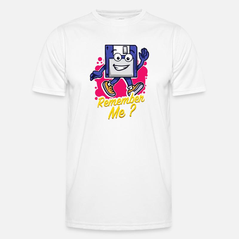 Programmierer Retro-diskette Floppy disc - Männer Funktions-T-Shirt - Weiß