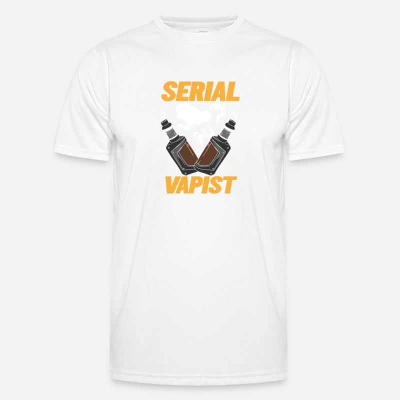 Vaping Serial Vapist E-zigarette - Männer Funktions-T-Shirt - Weiß
