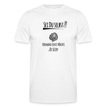 Sei du selbst - Männer Funktions-T-Shirt - Weiß - Vorne - AI Model Male 178 dark (178cm)