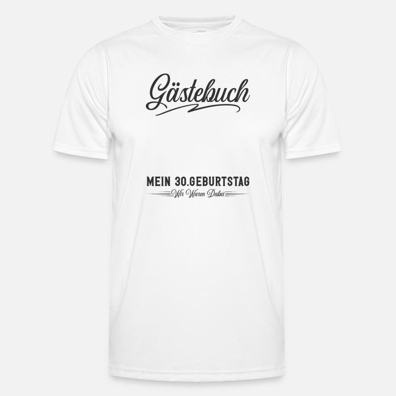 30. Geburtstag Gästebuch Männer Funktions-T-Shirt