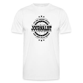 Journalist Geburtstag Journalismus Geschenk - Männer Funktions-T-Shirt - Weiß - Vorne - AI Model Male 178 dark (178cm)