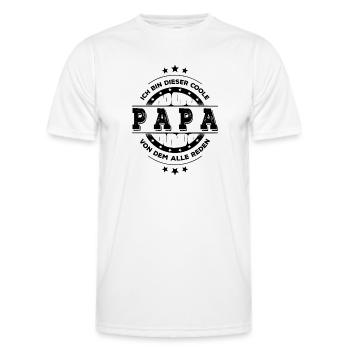 Ich Bin Papa Geburtstag Vatertag Geschenk - Männer Funktions-T-Shirt - Weiß - Vorne - AI Model Male 178 dark (178cm)