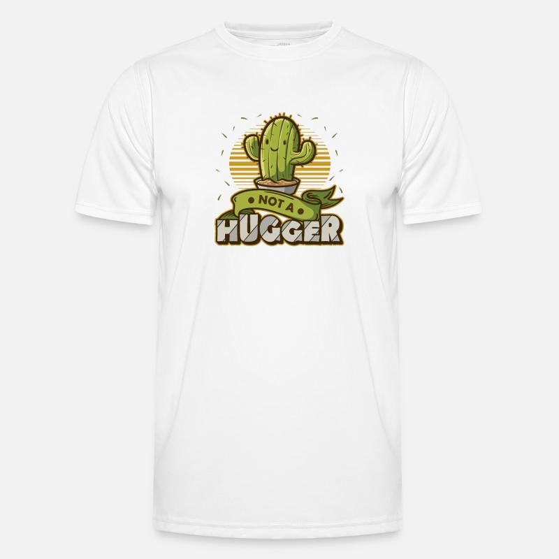 No hugging cactus - Men's Functional T-Shirt - white