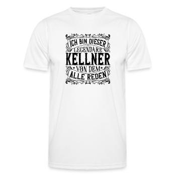Ich bin dieser Legendäre Kellner - Männer Funktions-T-Shirt - Weiß - Vorne - AI Model Male 178 dark (178cm)