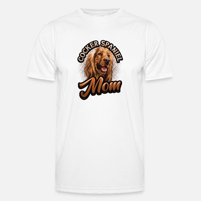 Cocker Spaniel Mom - Men's Functional T-Shirt - white
