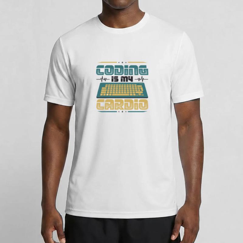 Coding Is My Cardio, Code Programmer Men's Functional T-Shirt