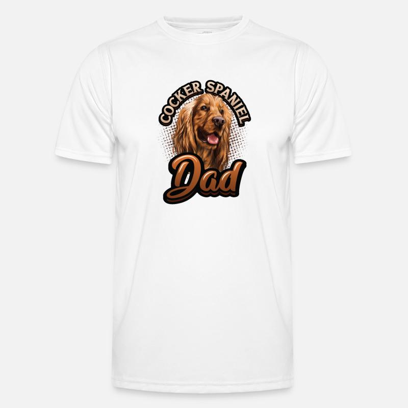 Cocker Spaniel Dad - Men's Functional T-Shirt - white